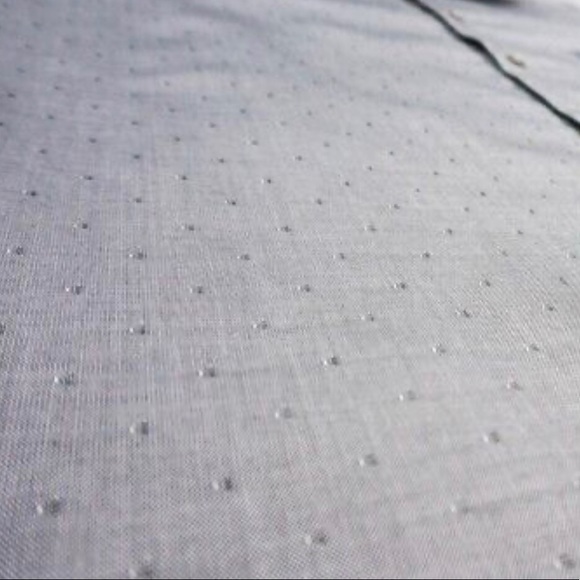 Calvin Klein Slim Fit, Stretch, Men’s Dot Print Dress Shirt, Steel 15 1/2, 34/35 - Picture 4 of 6